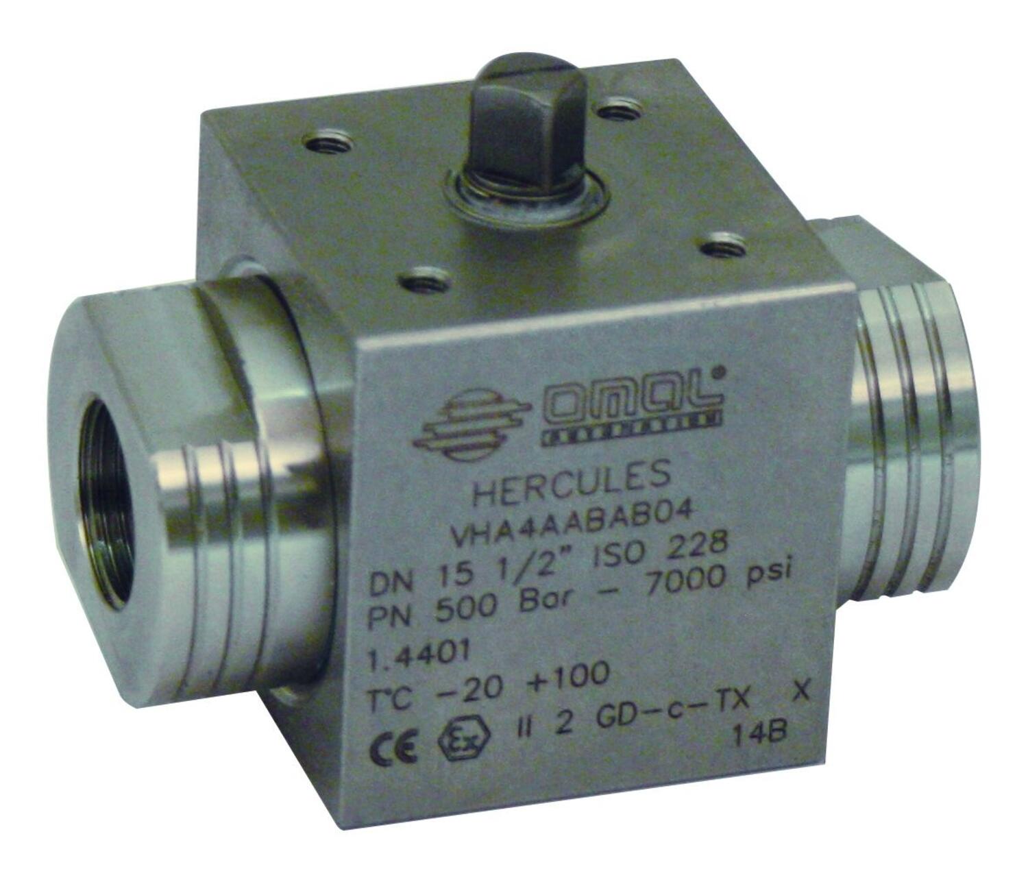 Omal Hercules series stainless steel high pressure ball valve