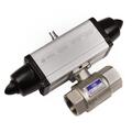 Omal Spring return pneumatic actuator 2 way ball valve failsafe 16bar