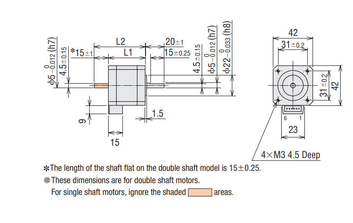 Oriental Motor Bipolar 4-Wire PKP Series Hybrid Stepper Motor ...