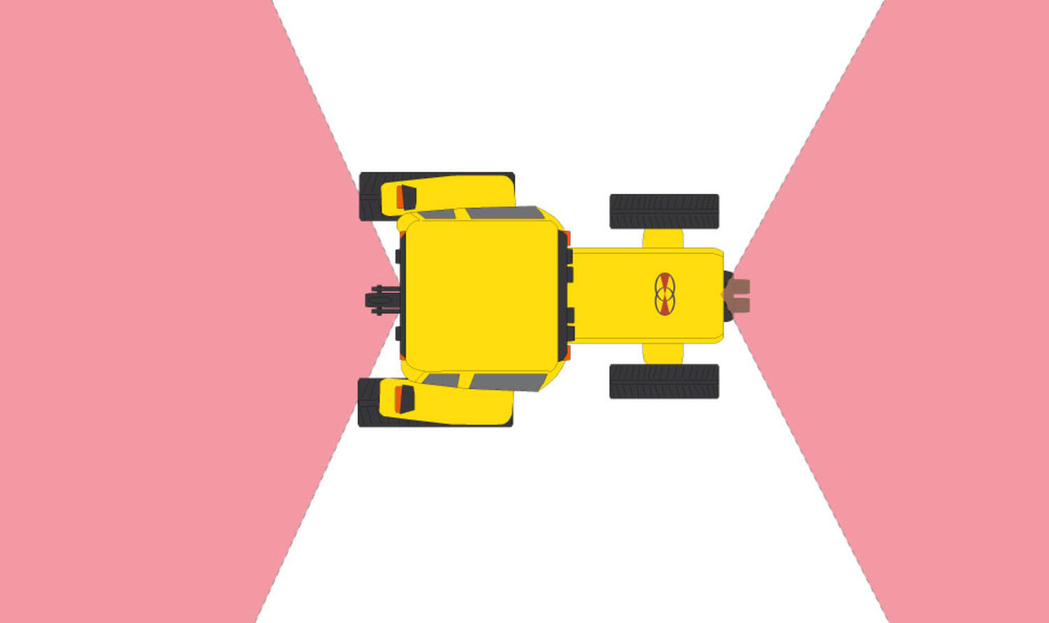 Orlaco front and rear view camera system field of view for tractor