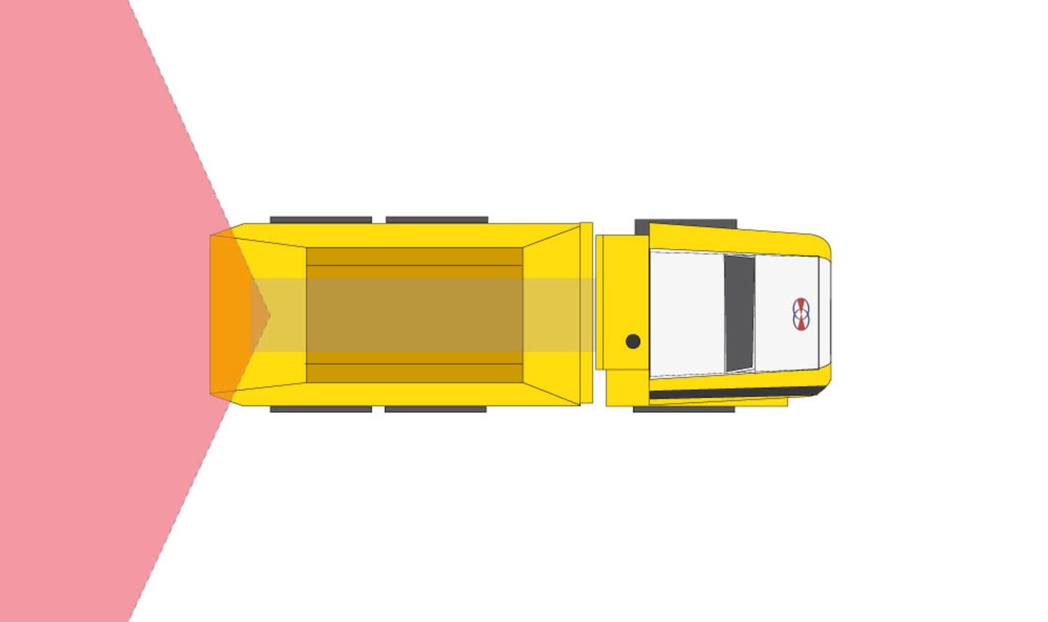 Orlaco reversing camera kit field of view for articulated dump truck