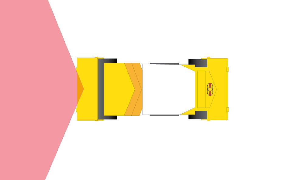 Orlaco reversing camera kit field of view for asphalt compactor
