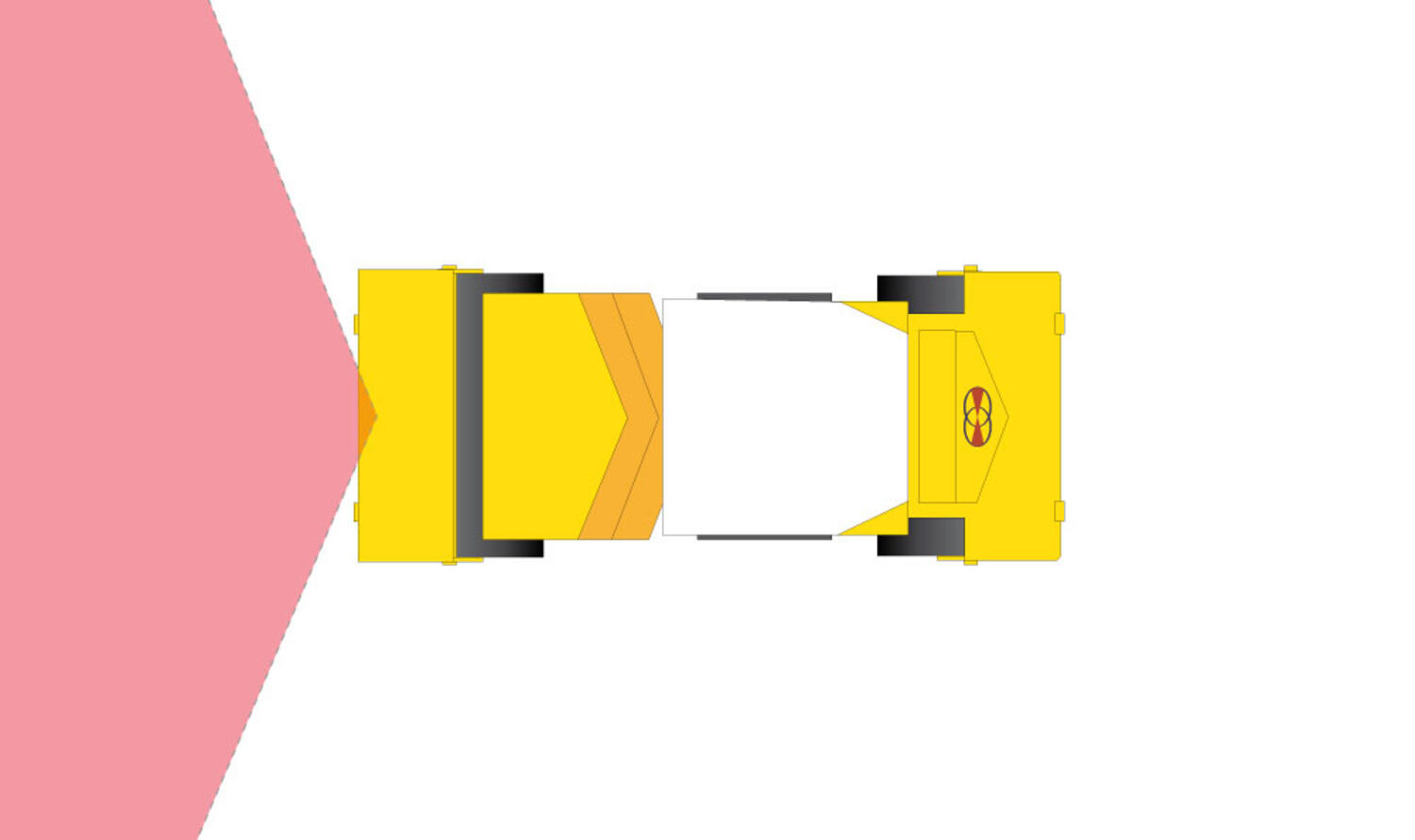 Orlaco reversing camera kit field of view for asphalt compactor