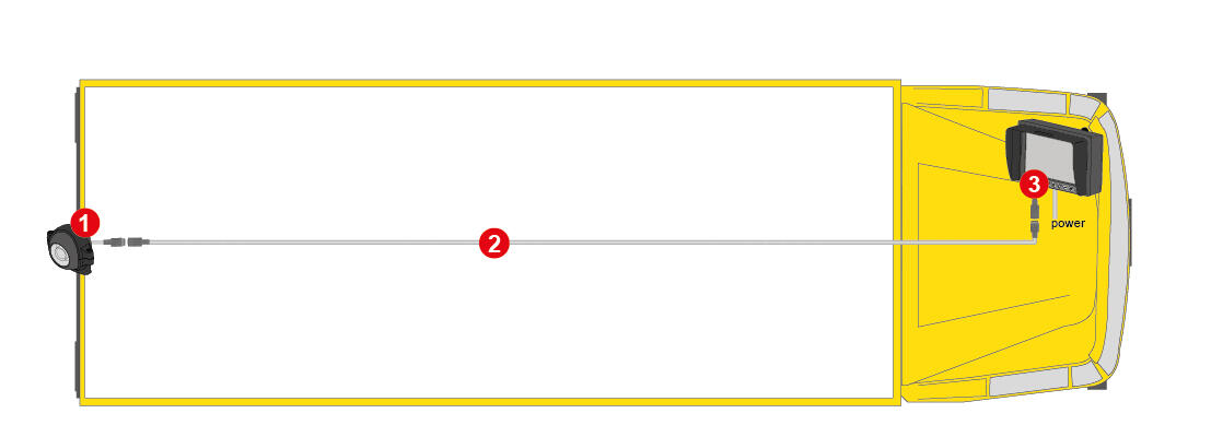 Orlaco reversing camera kit for rigid truck