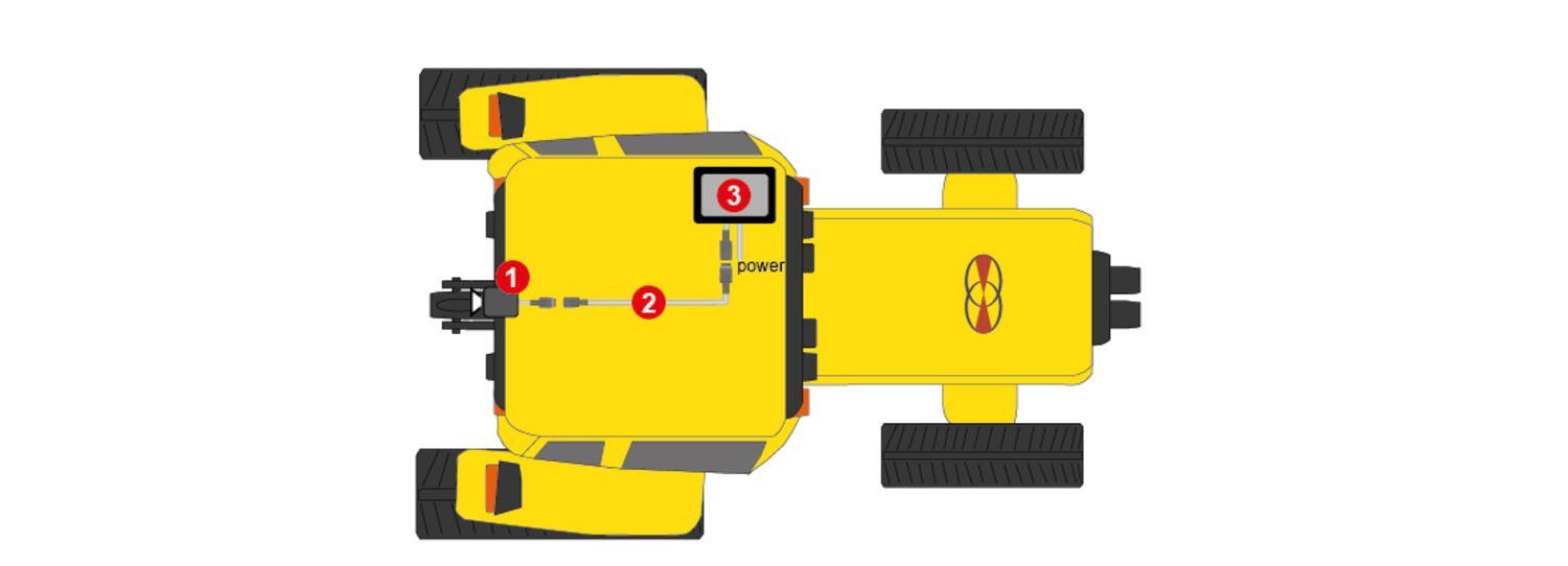 Orlaco reversing camera kit for tractor