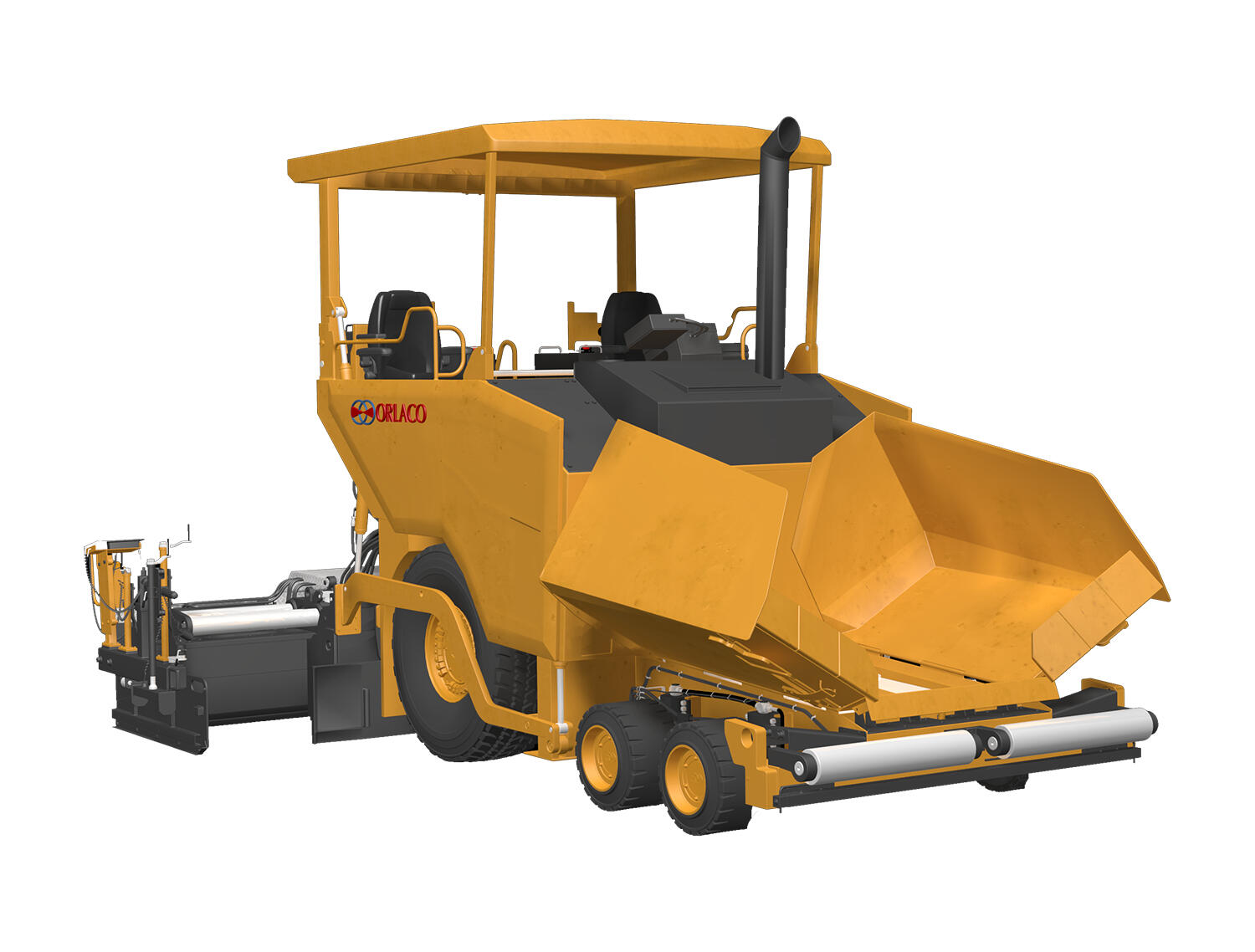 Orlaco road construction vehicles asphalt paver