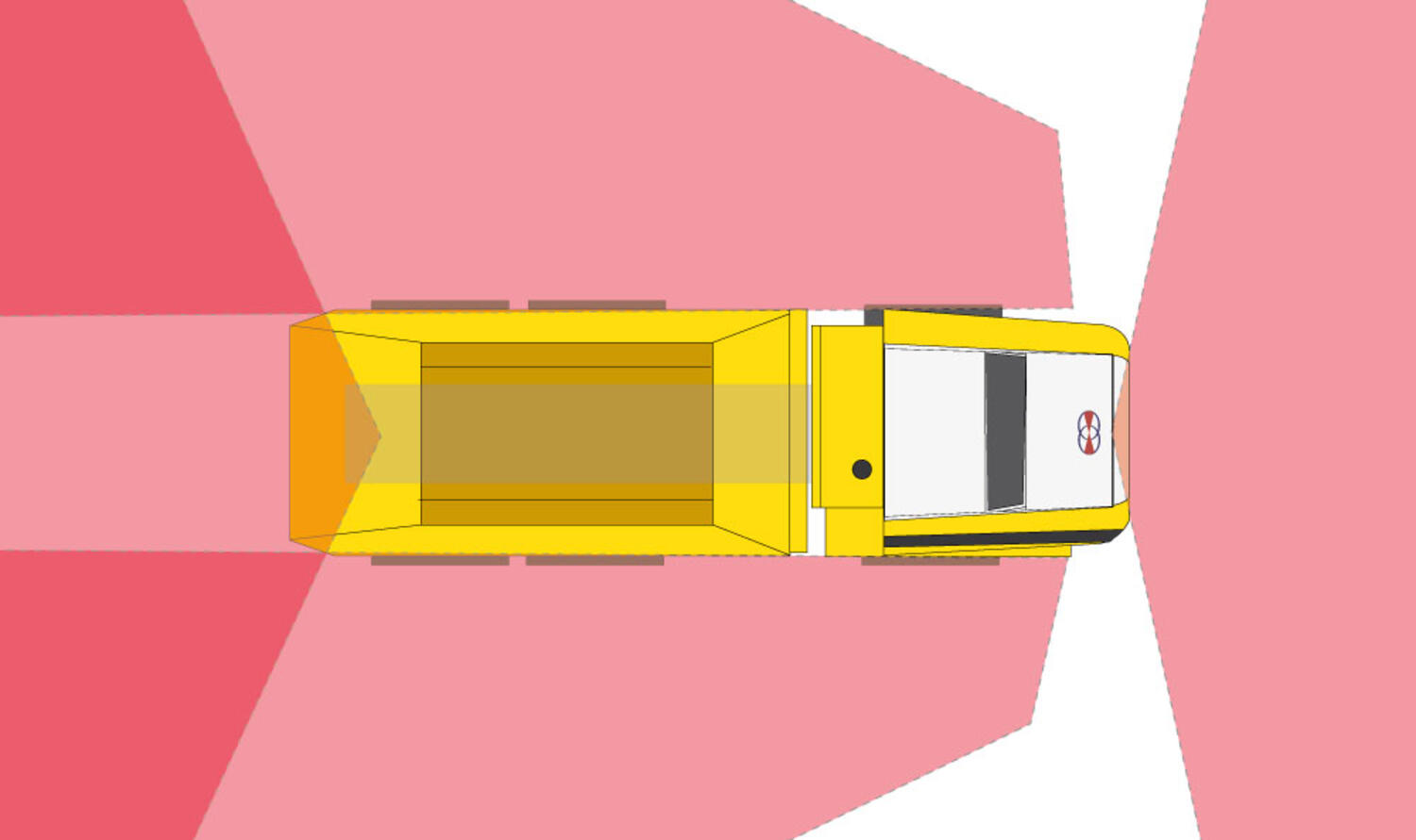 Orlaco surround view camera kit field of view for articulated dump truck