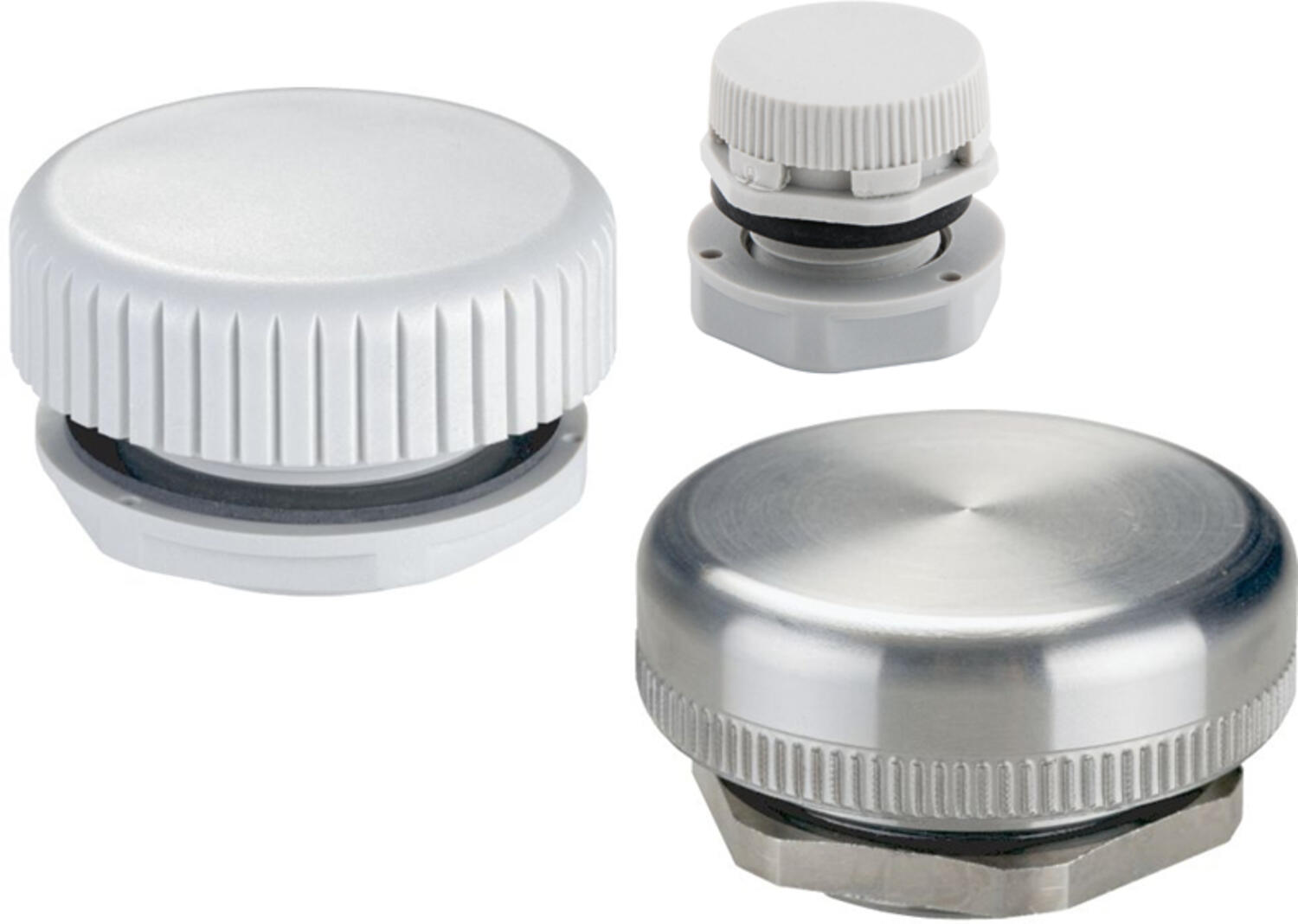 Pressure compensation devices in vaying sizes from Stego