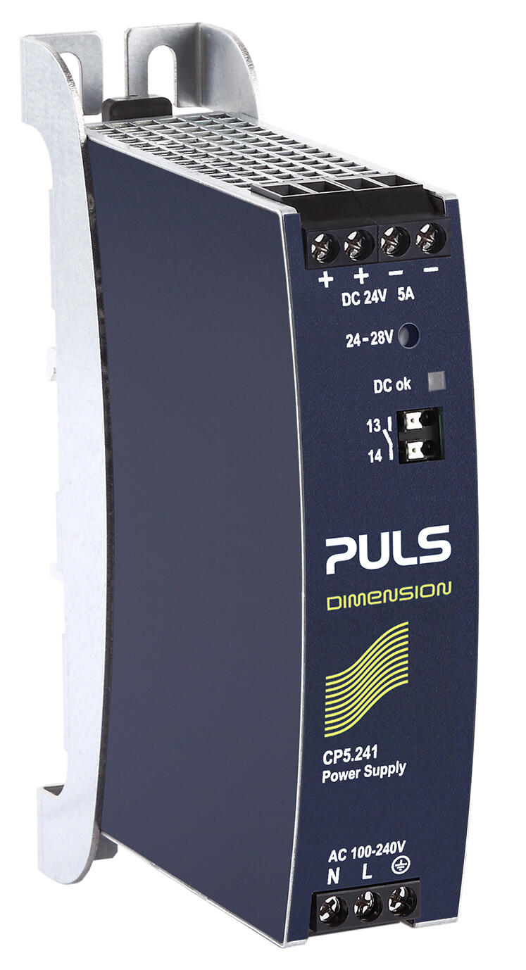 PULS CP5.241 power supply with DC 24V and AC 100-240V, compact design for industrial use
