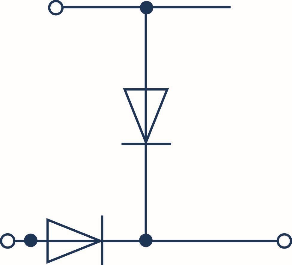Circuit diagram showing a component layout for electrical connections
