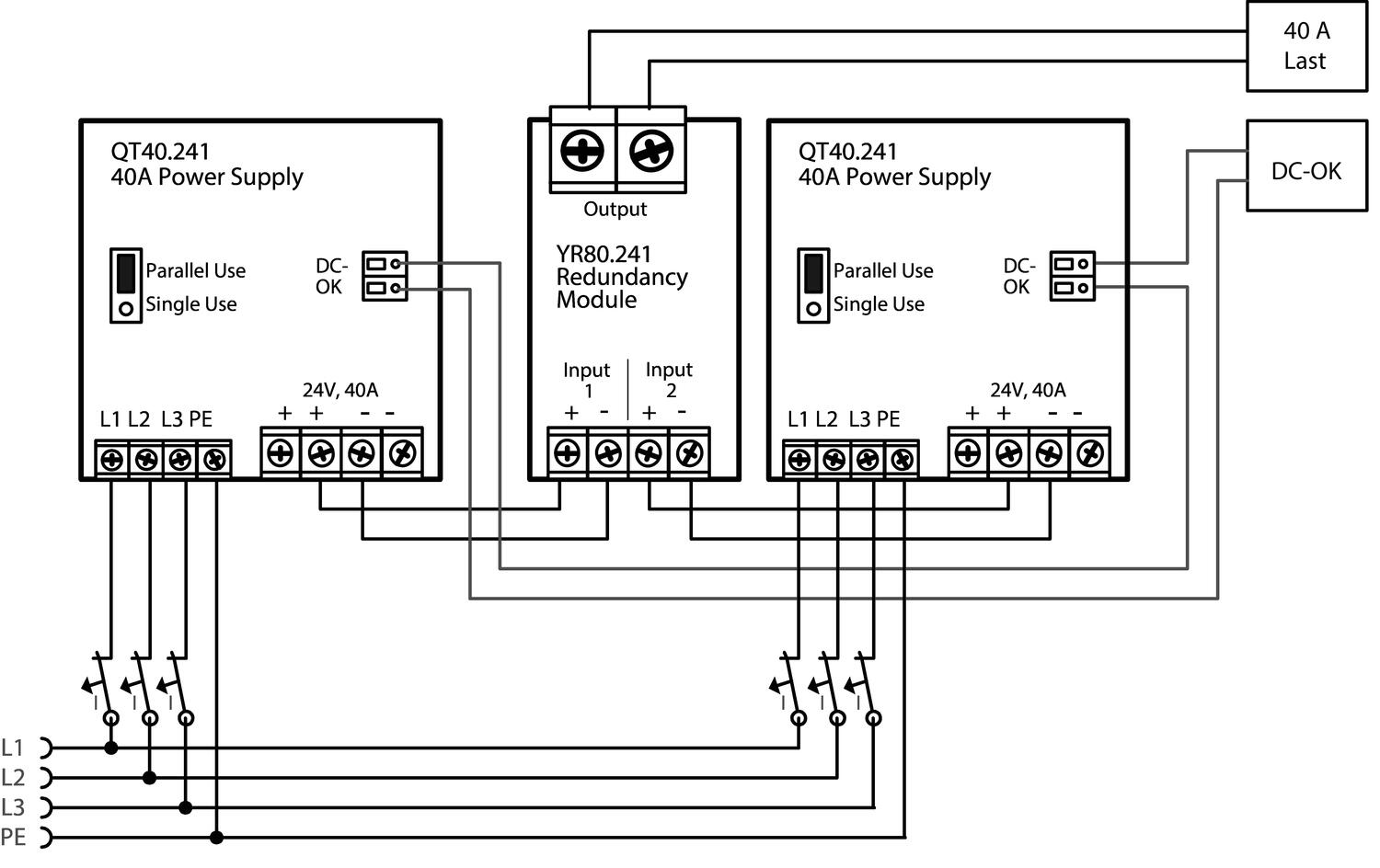 Redundant connection 80 A