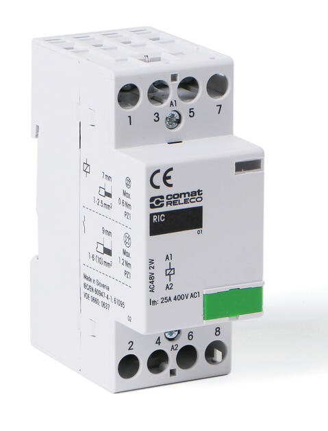 Comat Ric20 Contactors RIC 20 A to 63 A ac/dc coil | OEM Automatic Ltd