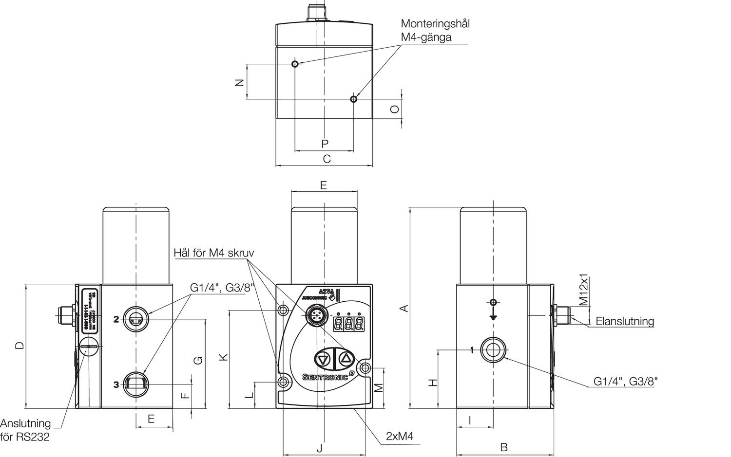 Sentronic D, digital proportional action valve 1/8"-3/8"