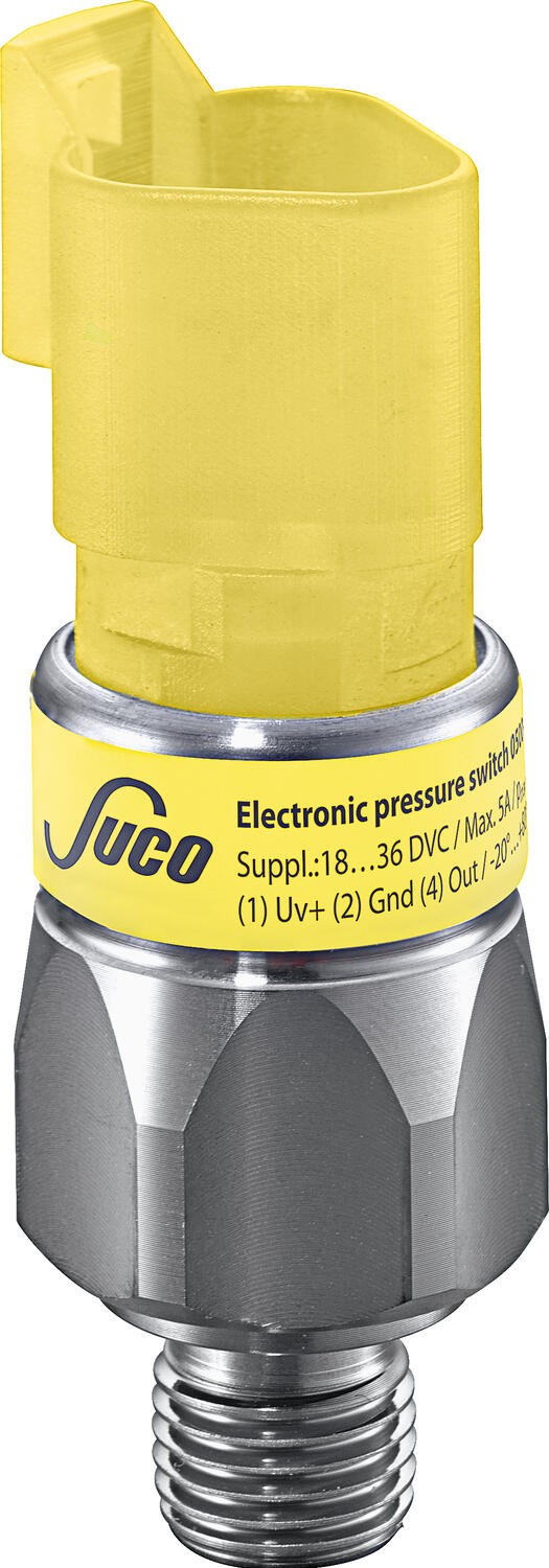 Suco 05XX series electronic pressure switch with Deutsch DT04-3P connector