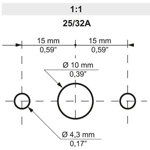 Switch disconnector 0172001 dimensional drawing