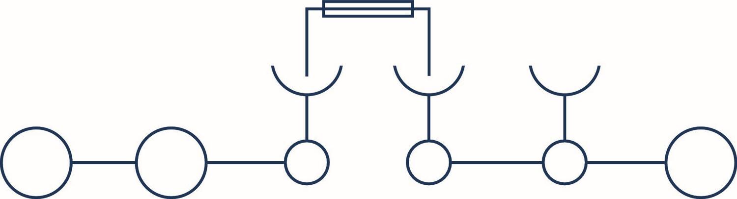 Drawing of a component from CONTA-CLIP with circular and linear shapes