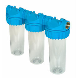 Tecnoplastic - Water filters - Dolphin range triple clear tubes with blue tops