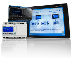Touch HMI, Crouzet EM4 ethernet nano-plc and Crouzet millemium logic controller
