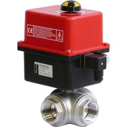 High Multi Voltage Actuator and 3 way L Ported ball valve