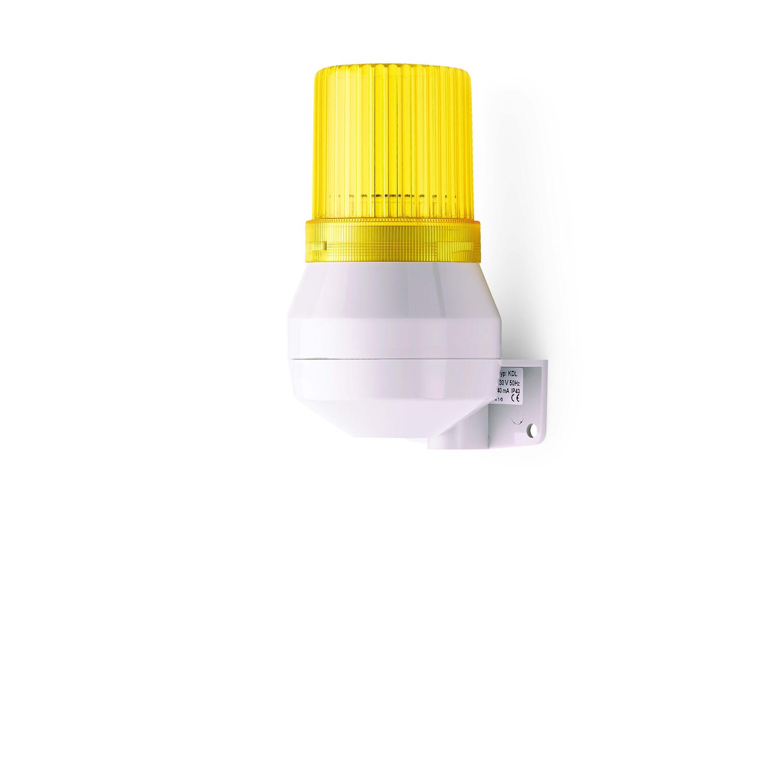 Vertical Mount Mini Horn with Beacon, K Series yellow beacon