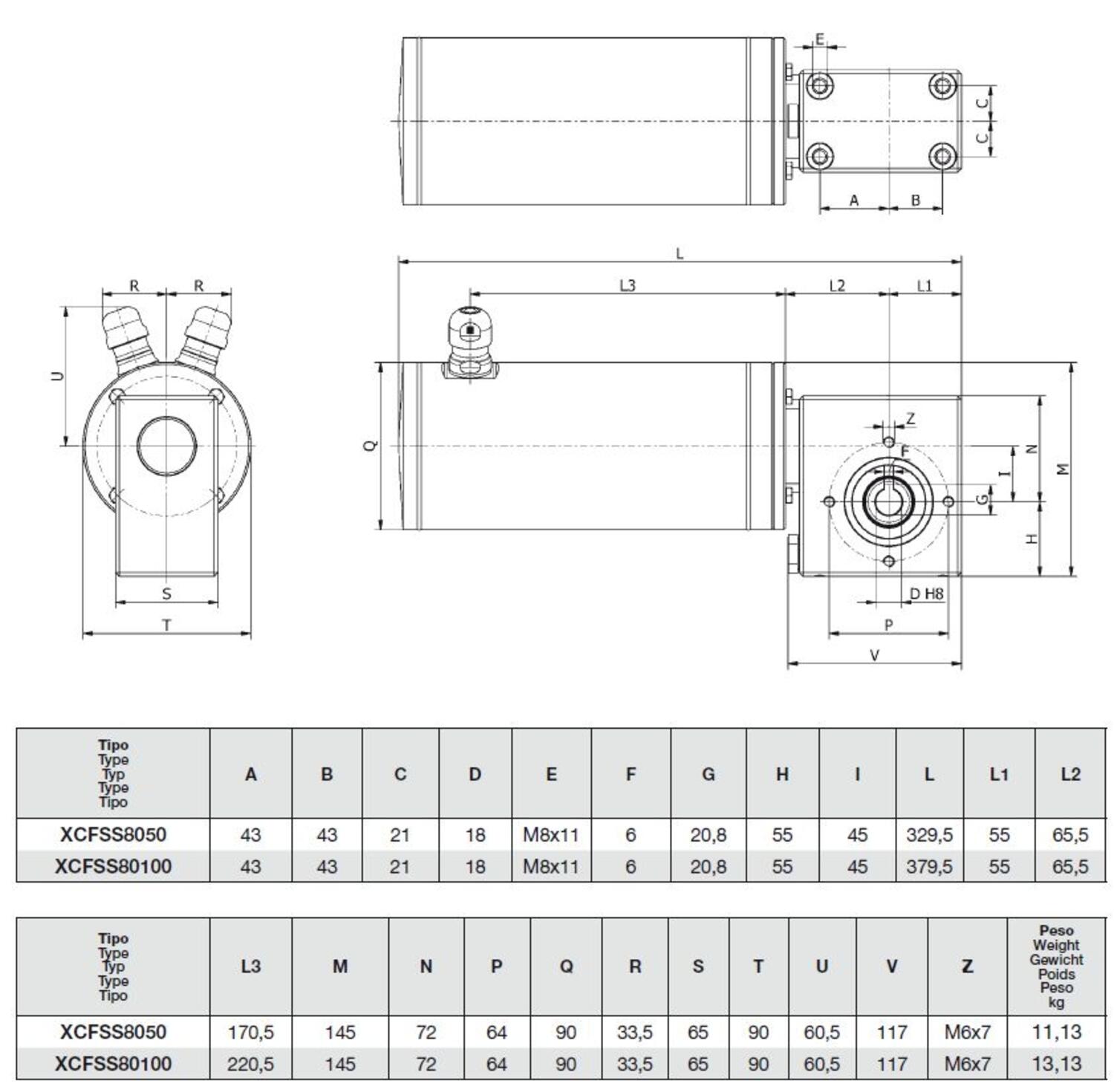 XCFSS dimensions